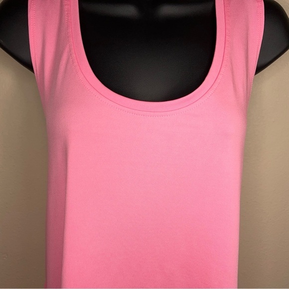 XL ATHLETIC WORKS BARBIE NEON PINK TANK SLEEVELESS STRETCH ACTIVEWEAR - Picture 2 of 12